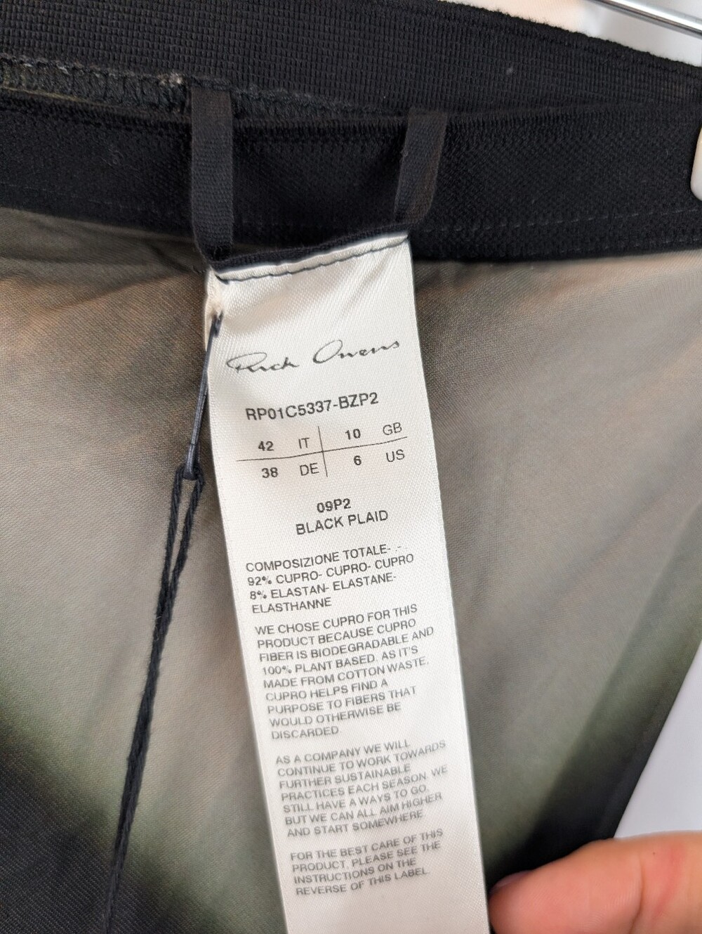 Rick Owens EDFU SS33 patterned skirt size 6 BNWT - Picture 8 of 13